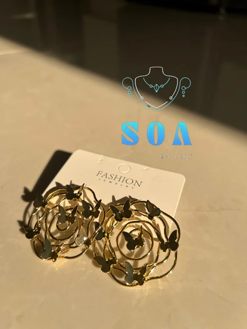 گوشواره پروانه ای مینیمال